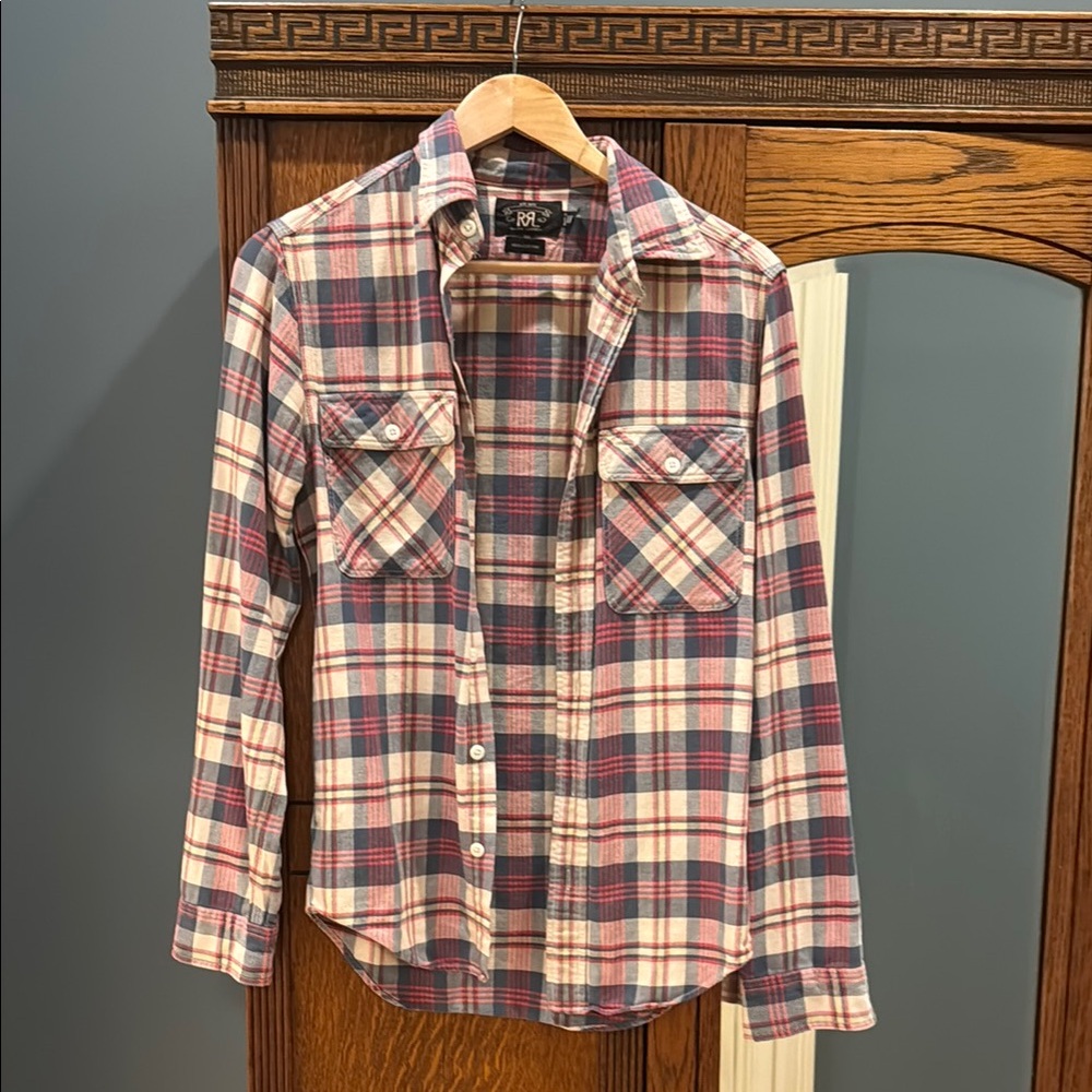 Ralph Lauren Double RL Red and Blue Plaid Shirt